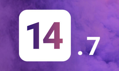 iOS 14.7 fond violet