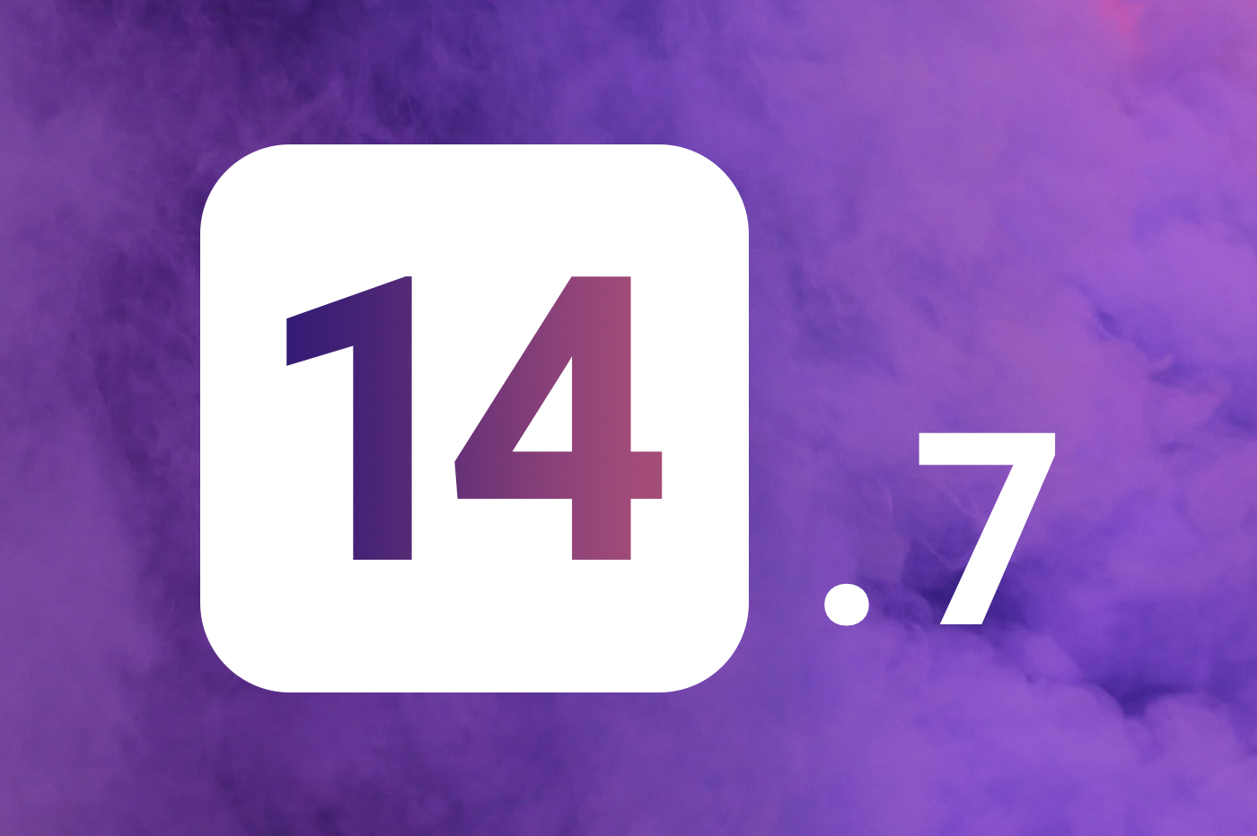 iOS 14.7 fond violet