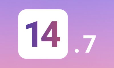 iOS 14.7 fond nuage rose