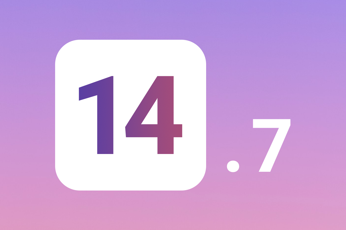 iOS 14.7 fond nuage rose