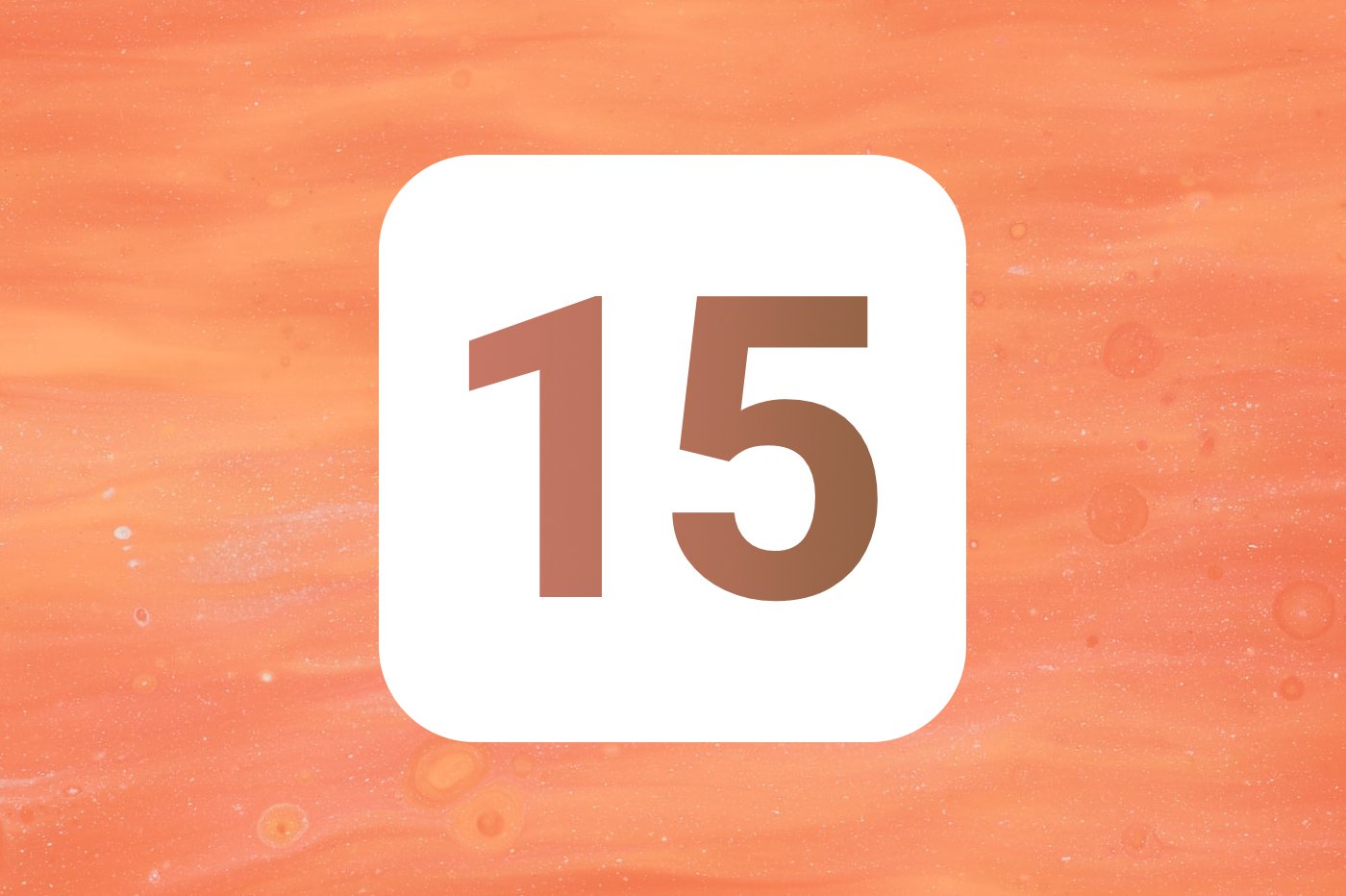 iOS 15 orange