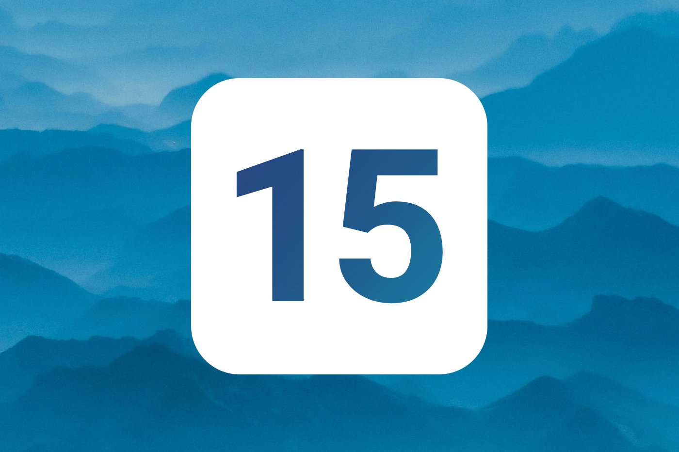 iOS 15 bleu