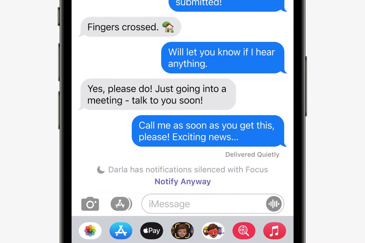 Apple Focus iMessages