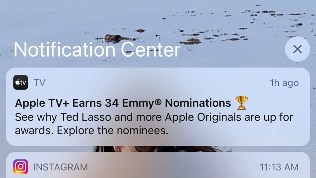 Notification Emmy Awards 2021