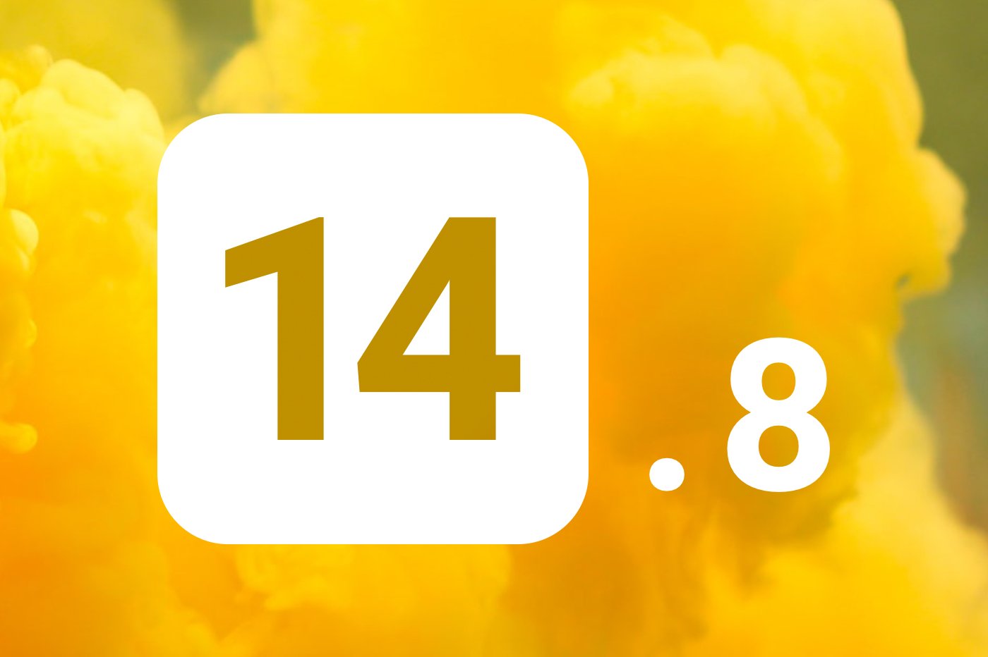 iOS 14.8 fond jaune