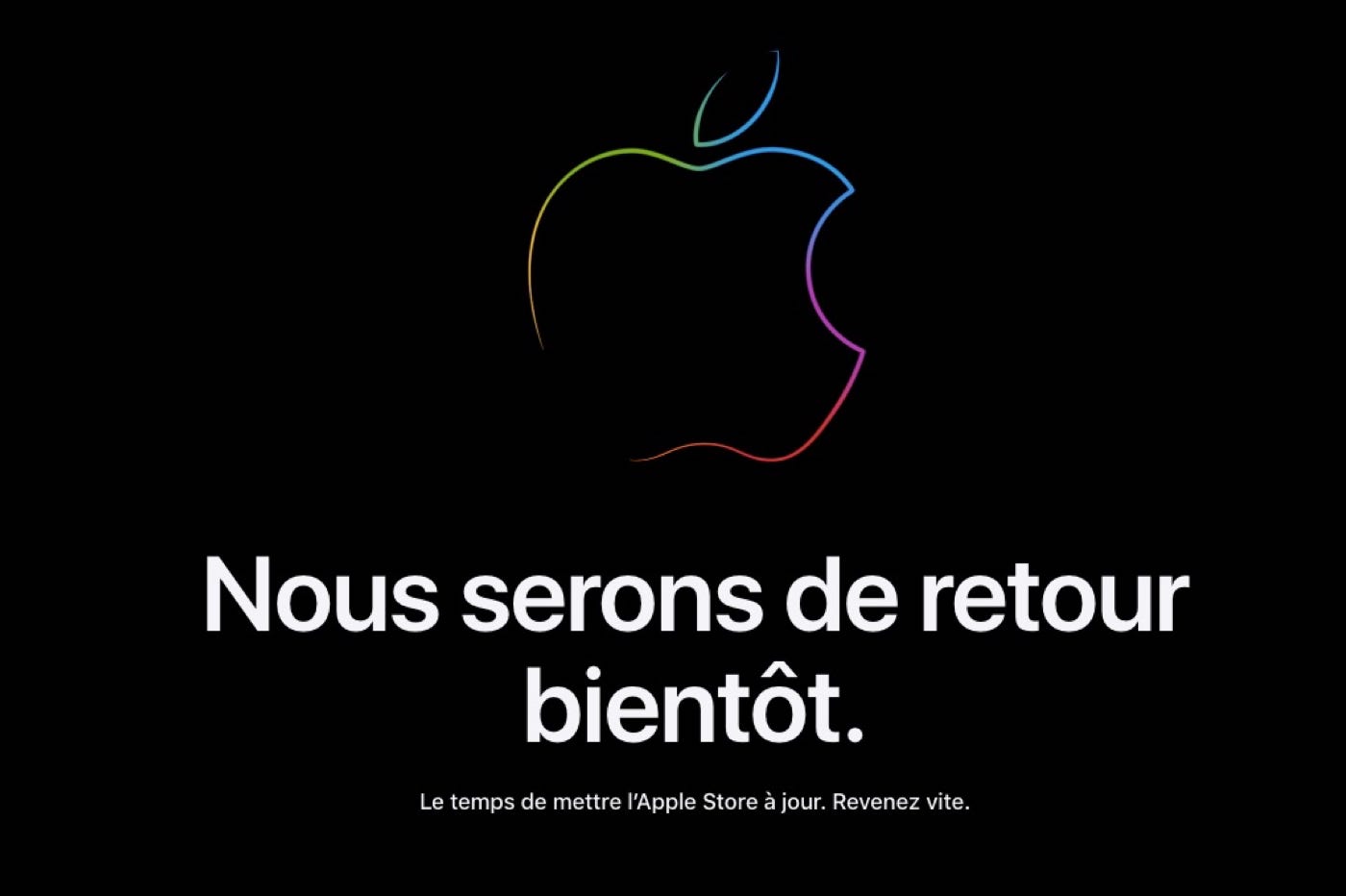 Apple Store site web fermé