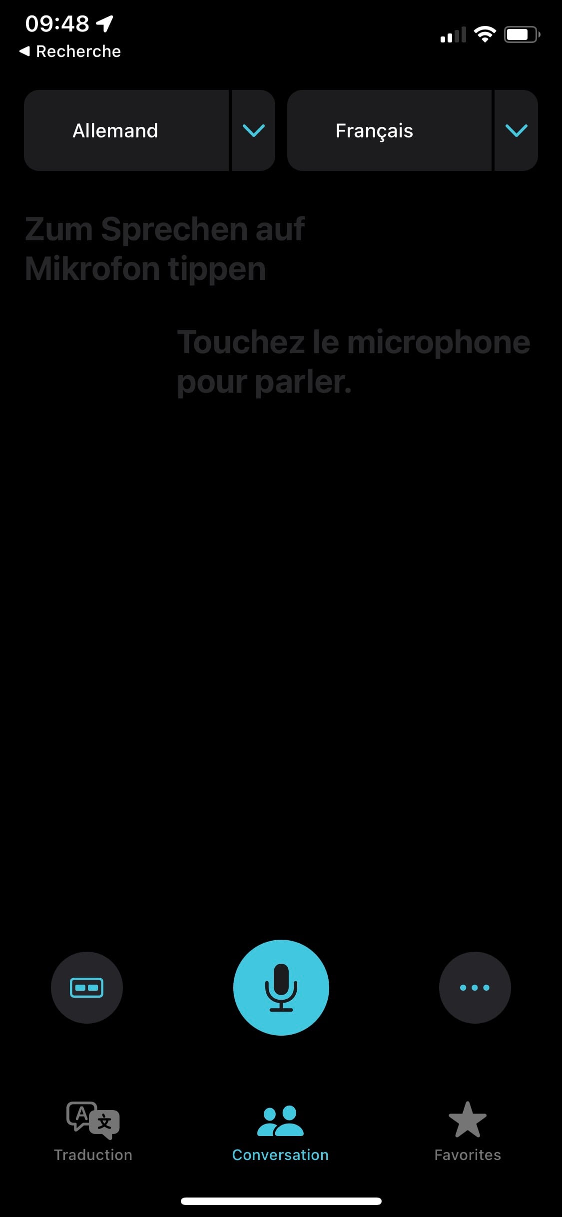 Conversation Traduire iOS 15