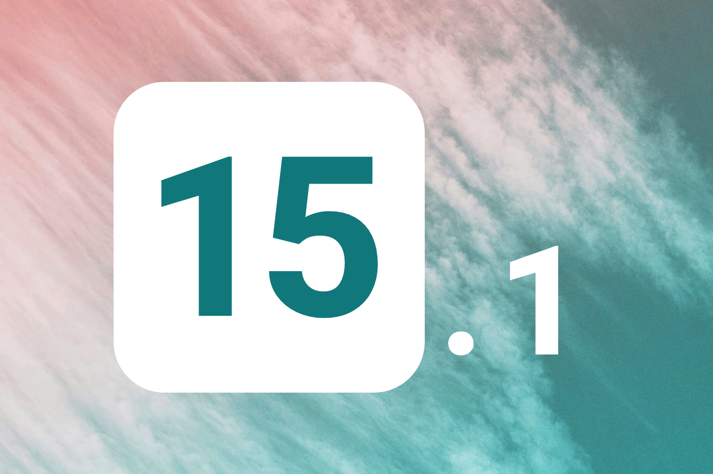 iOS 15.1 fond bleu