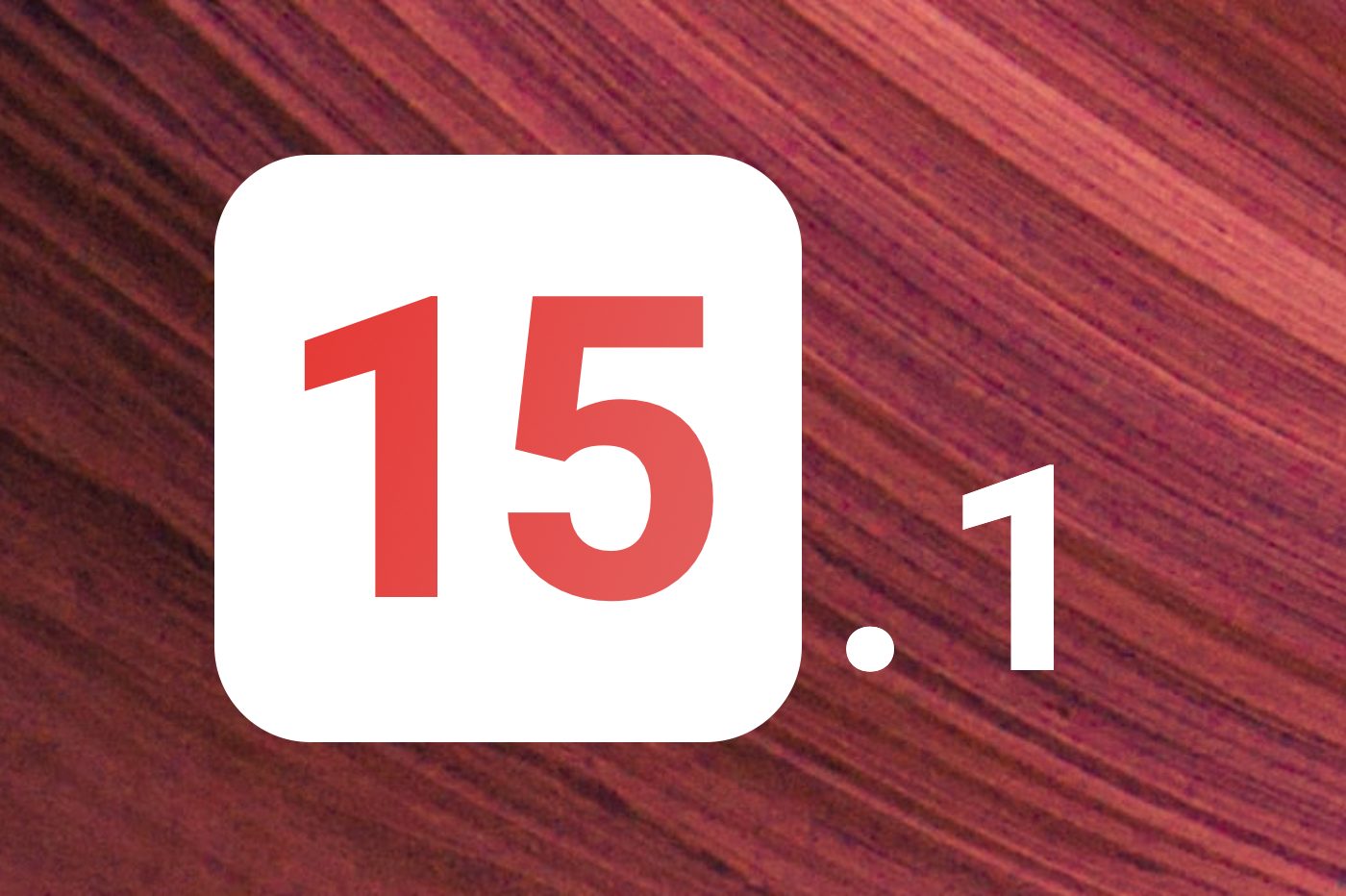 iOS 15.1 fond rouge