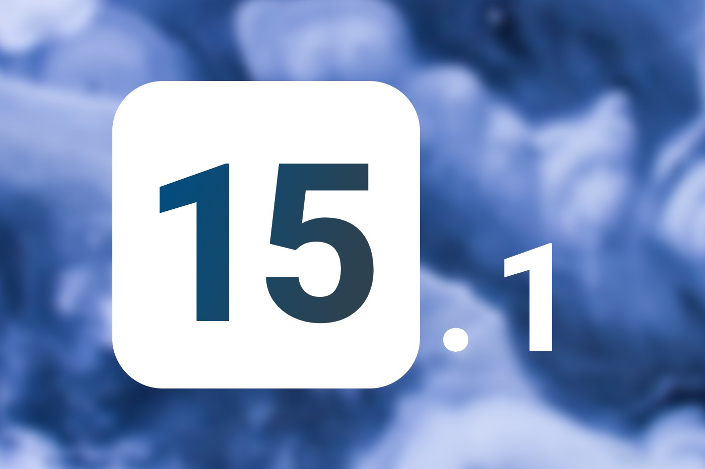 iOS 15.1 fond bleu