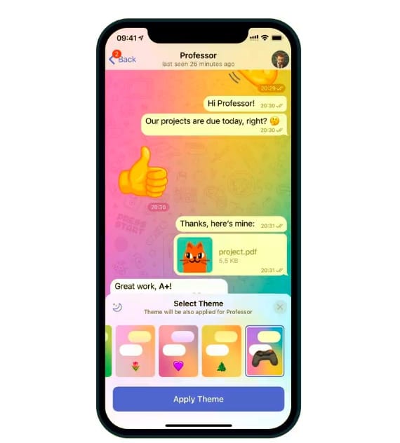 Telegram nouvelles fonctions