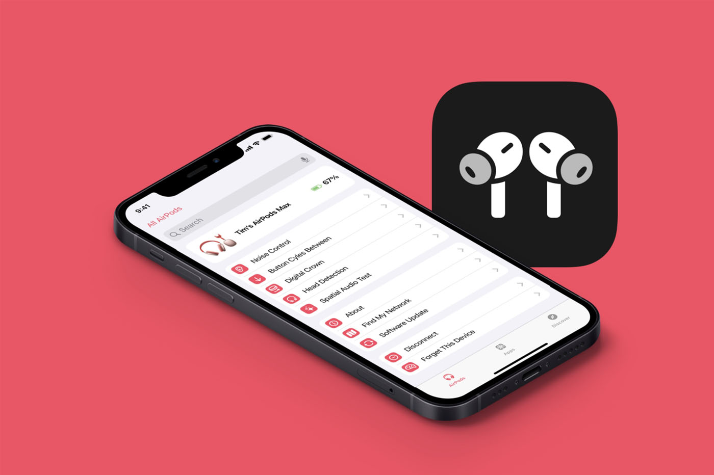 concept app AirPods