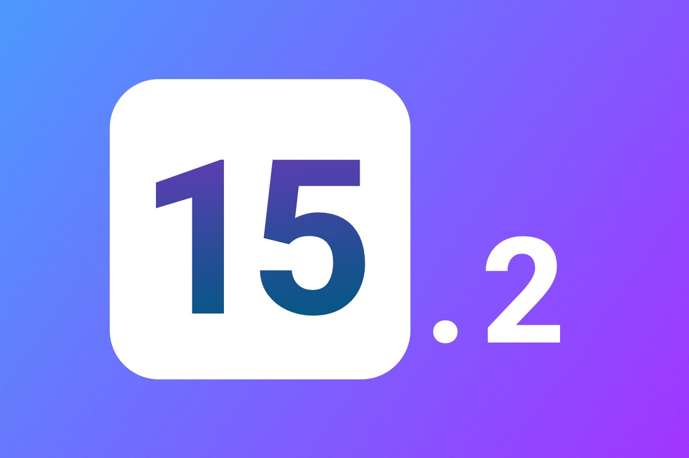 iOS 15.2 fond violet