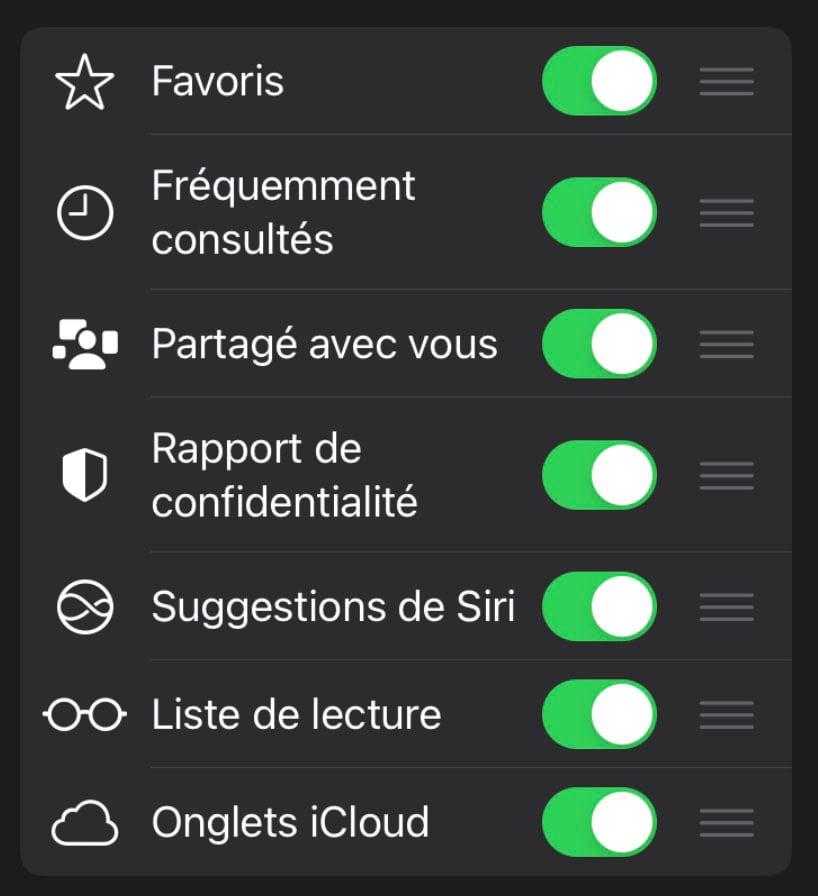 nouveautés Safari iOS 15