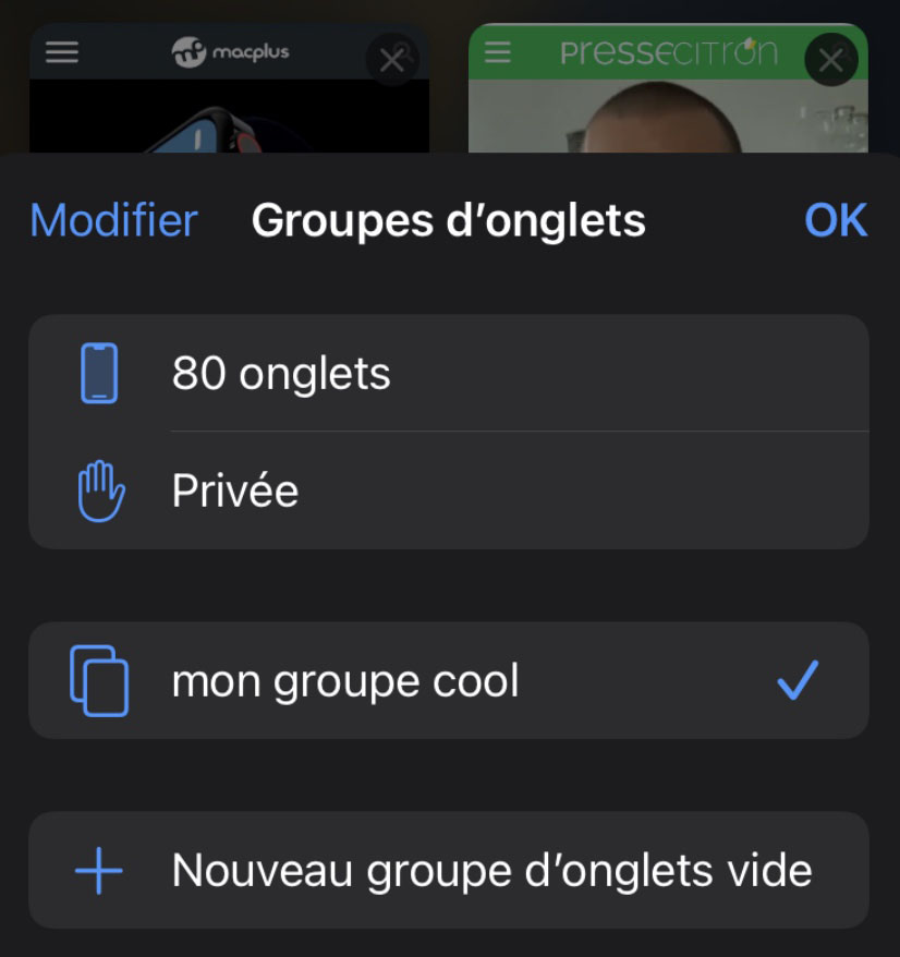 nouveautés Safari iOS 15