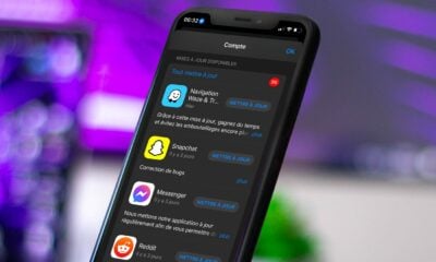 Écran iPhone avec mises à jour d'apps dans l'App Store