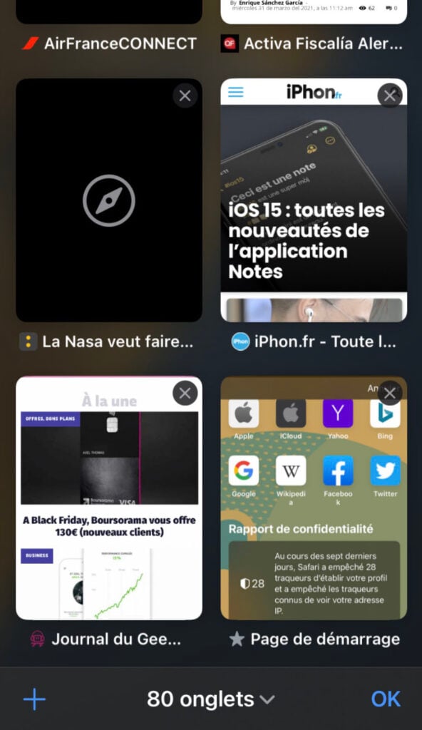 nouveautés Safari iOS 15