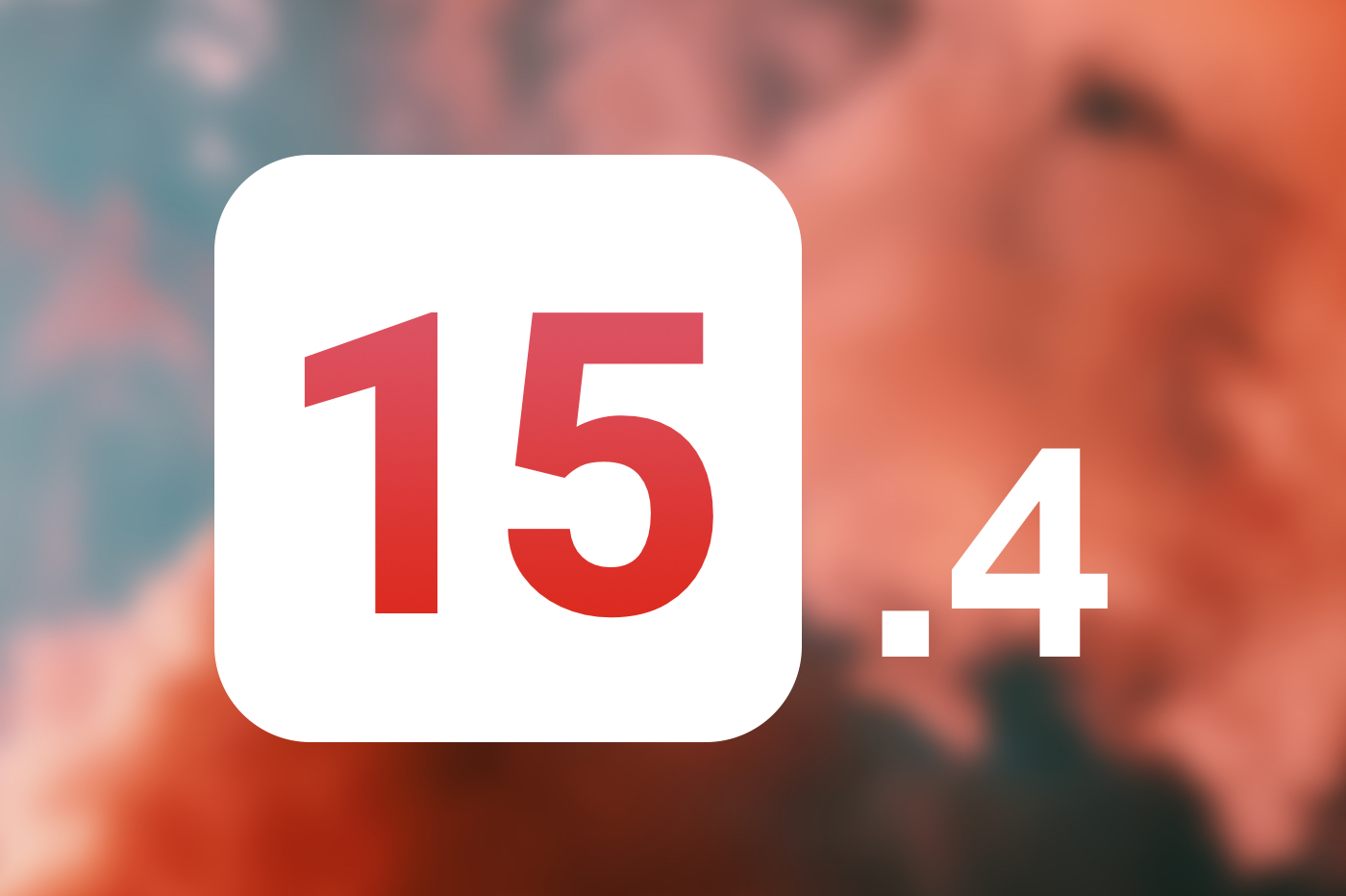 iOS 15.4 fond rouge