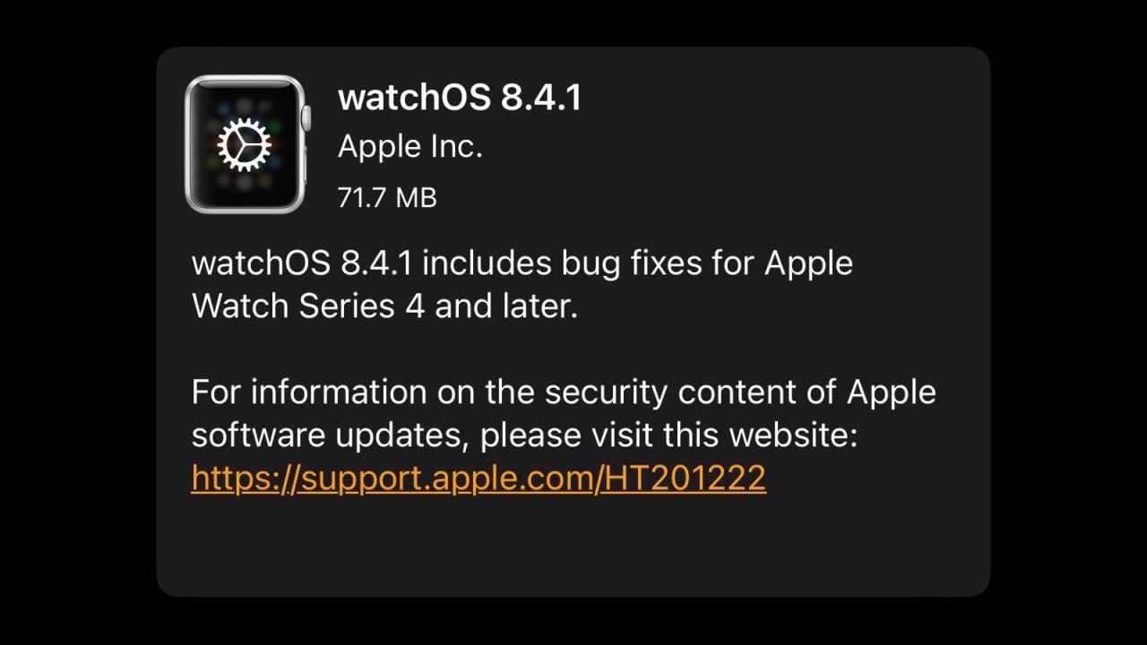 watchOS 8.4.1 Update