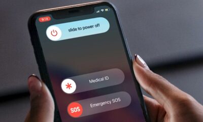 iPhone avec écran fiche santé et mise hors tension