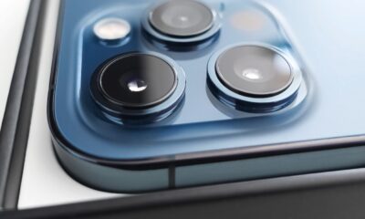 Vue gros plan de l'appareil photo arrière de l'iPhone