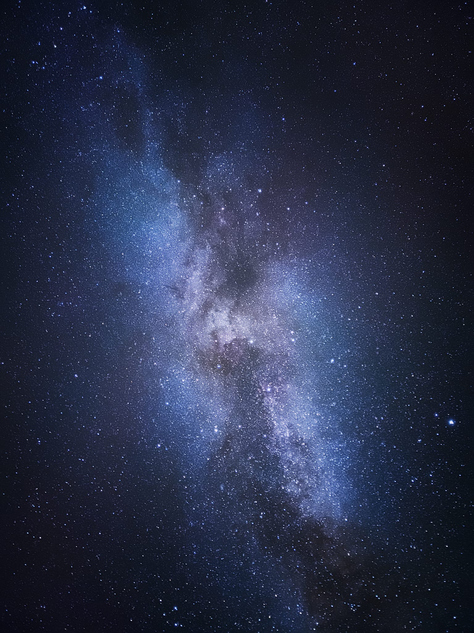 Photo of the night sky with milky way