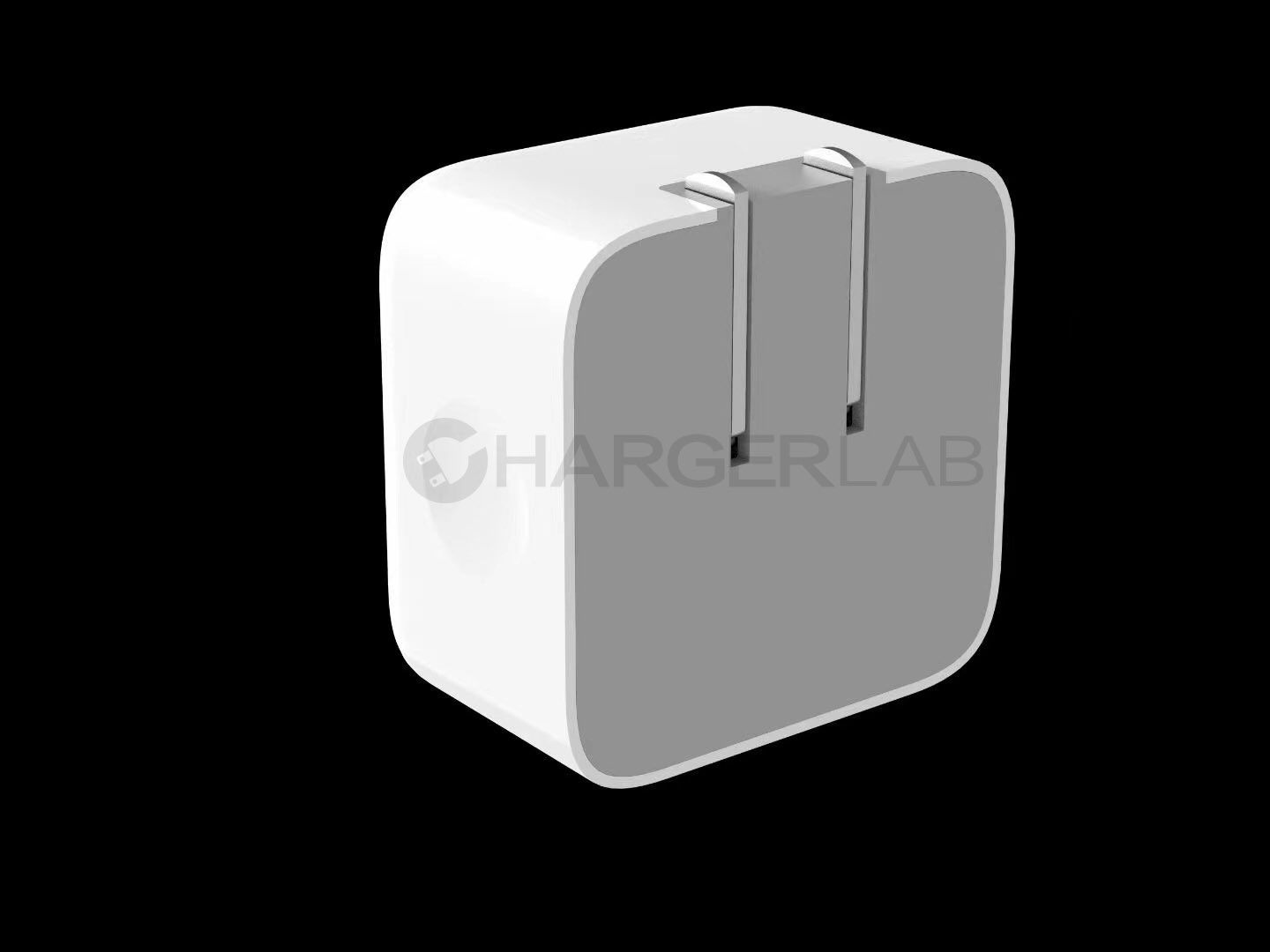 chargeur secteur Apple double USB-C avec broches pliées