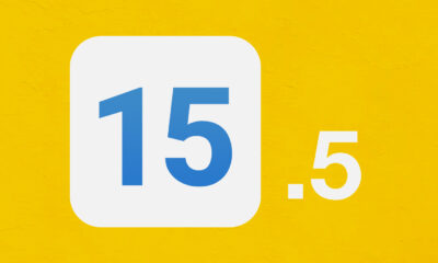 iOS 15.5 fond jaune