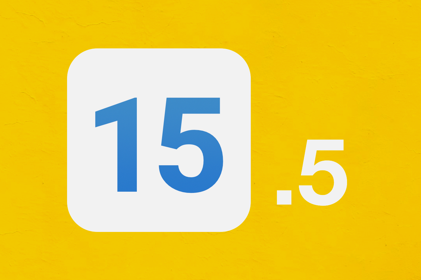 iOS 15.5 fond jaune