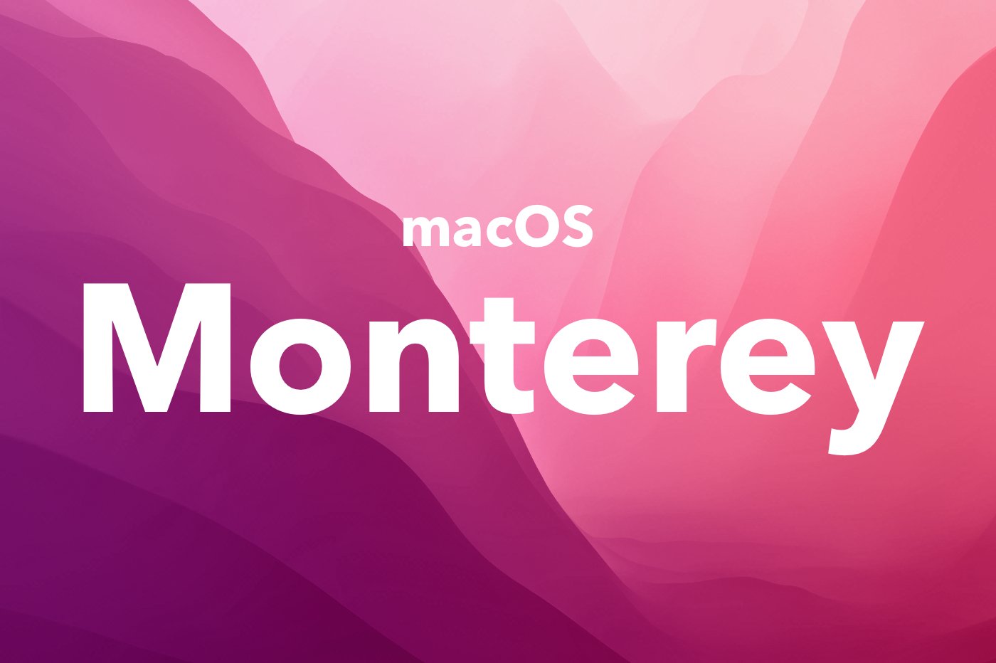 macOS Monterey version 12.4 fond rose