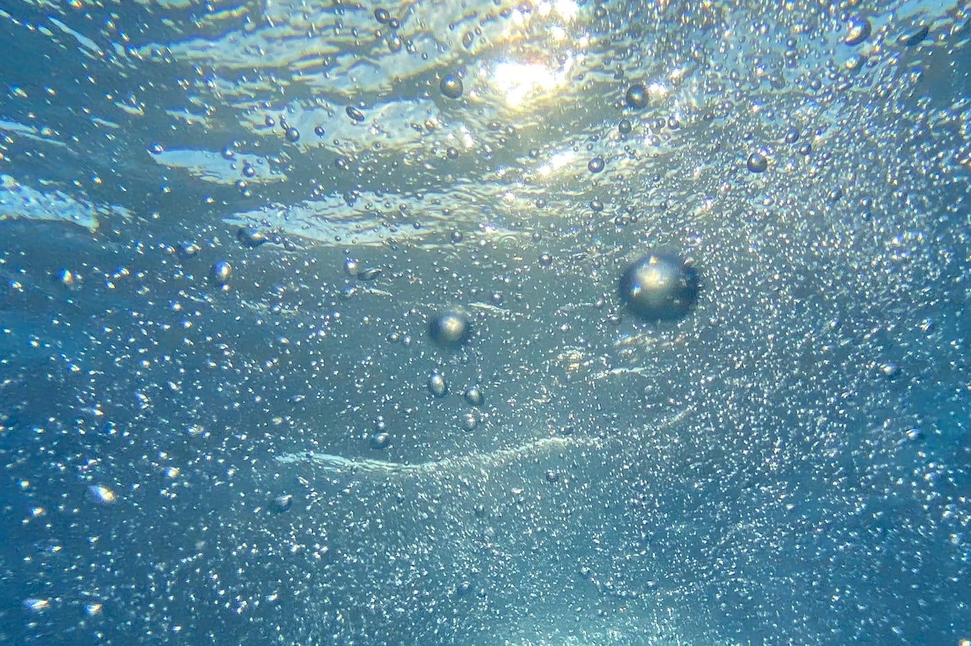 Bulles sous l'eau