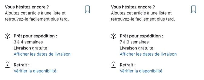 Delais livraison Mac Studio été 2022