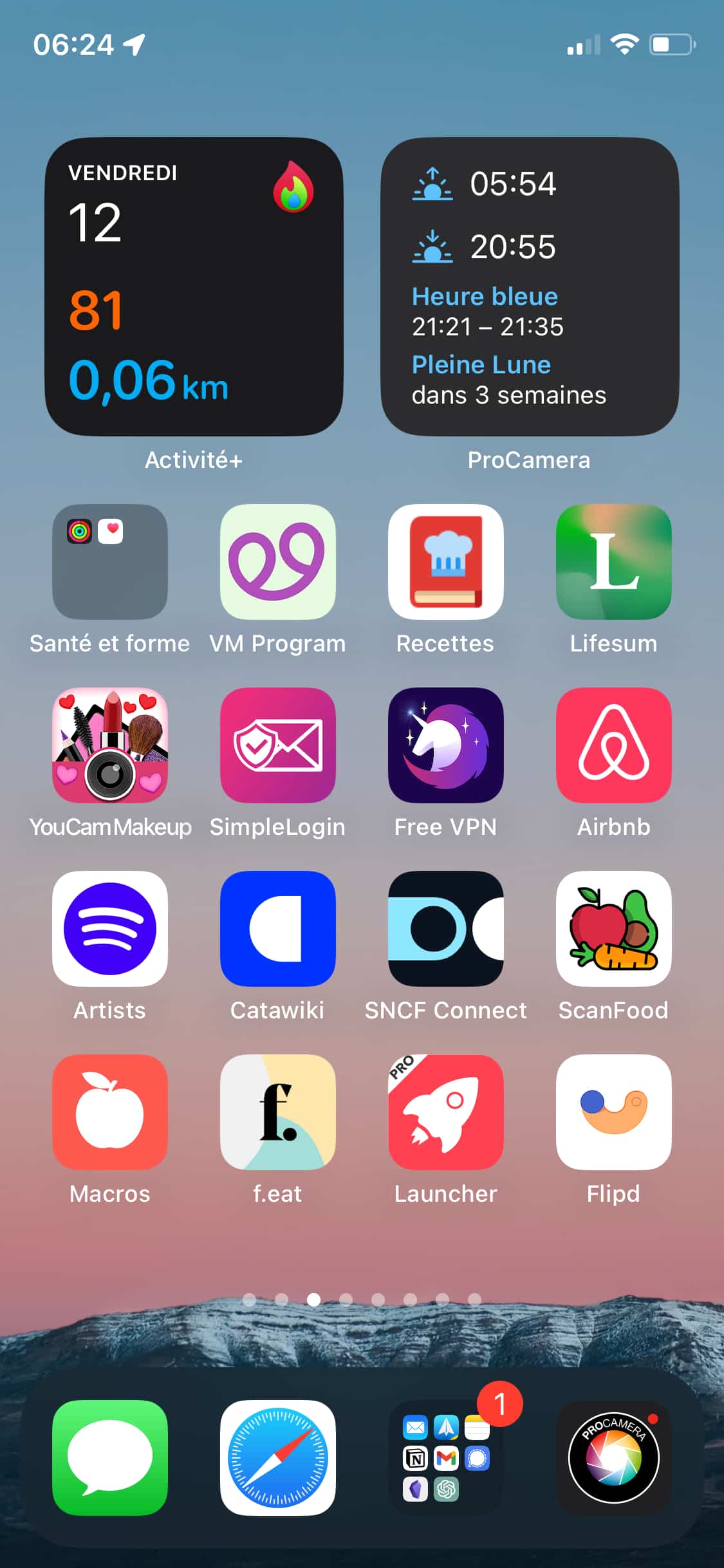 Écran accueil iOS 16