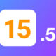 iOS 15.5 fond bleu