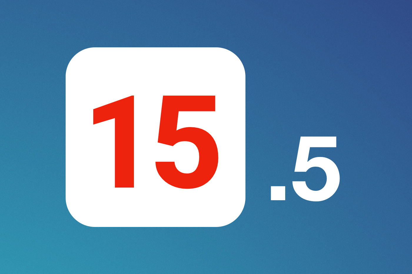 iOS 15.5 rouge bleu
