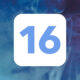 iOS 16 sur fond de fumée bleue