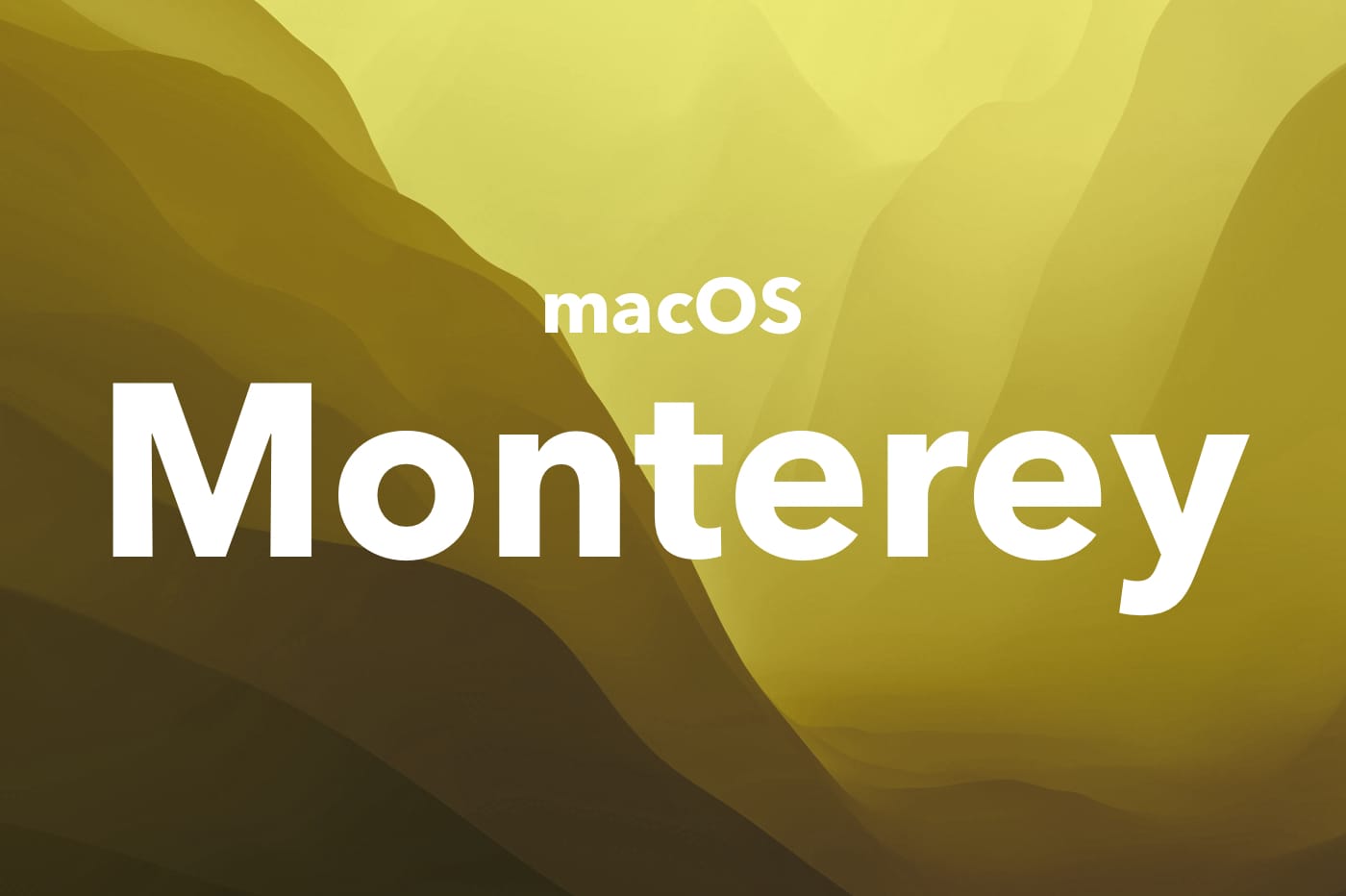 macOS Monterey 12 fond jaune