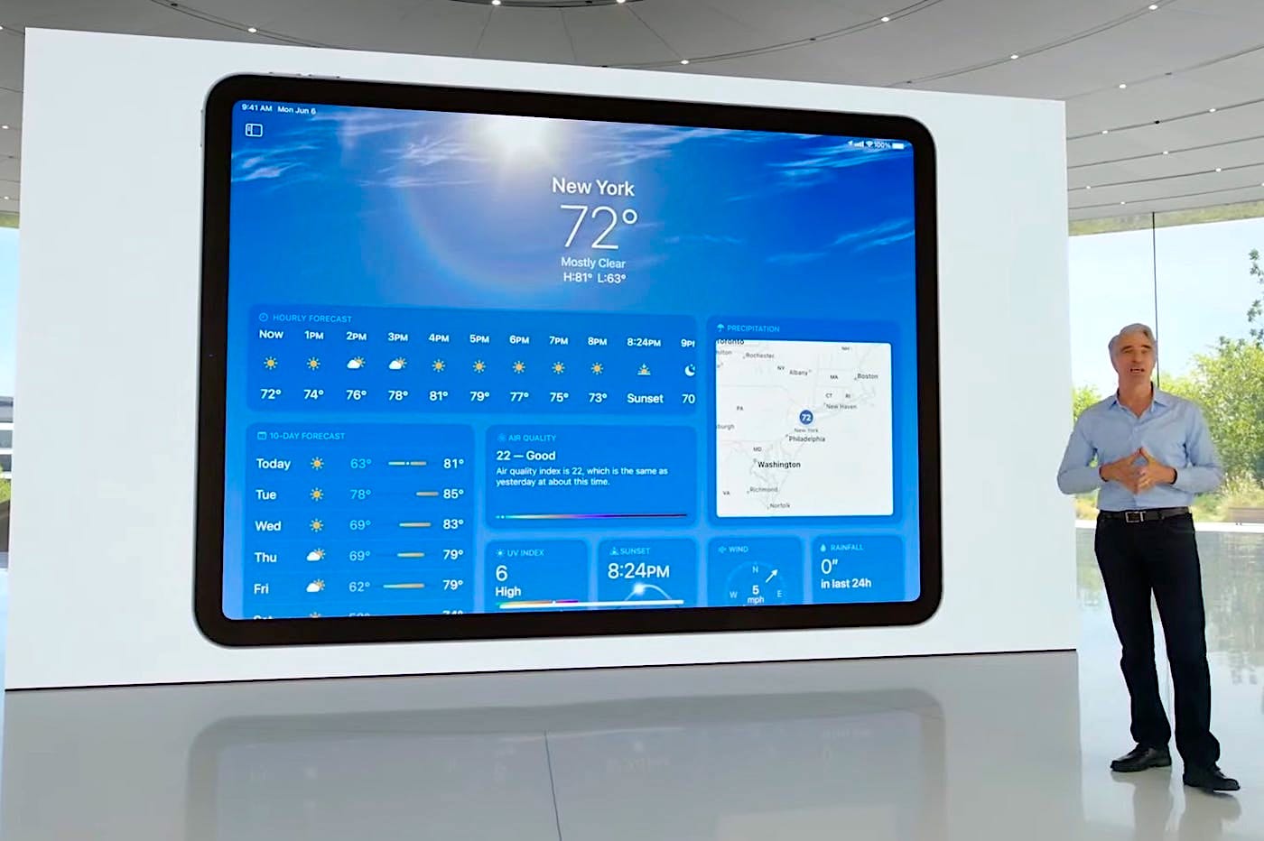 Présentation app Météo iPadOS 16