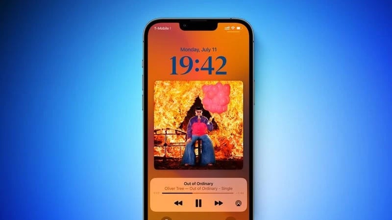 Lecteur musical écran verrouillé iOS 16