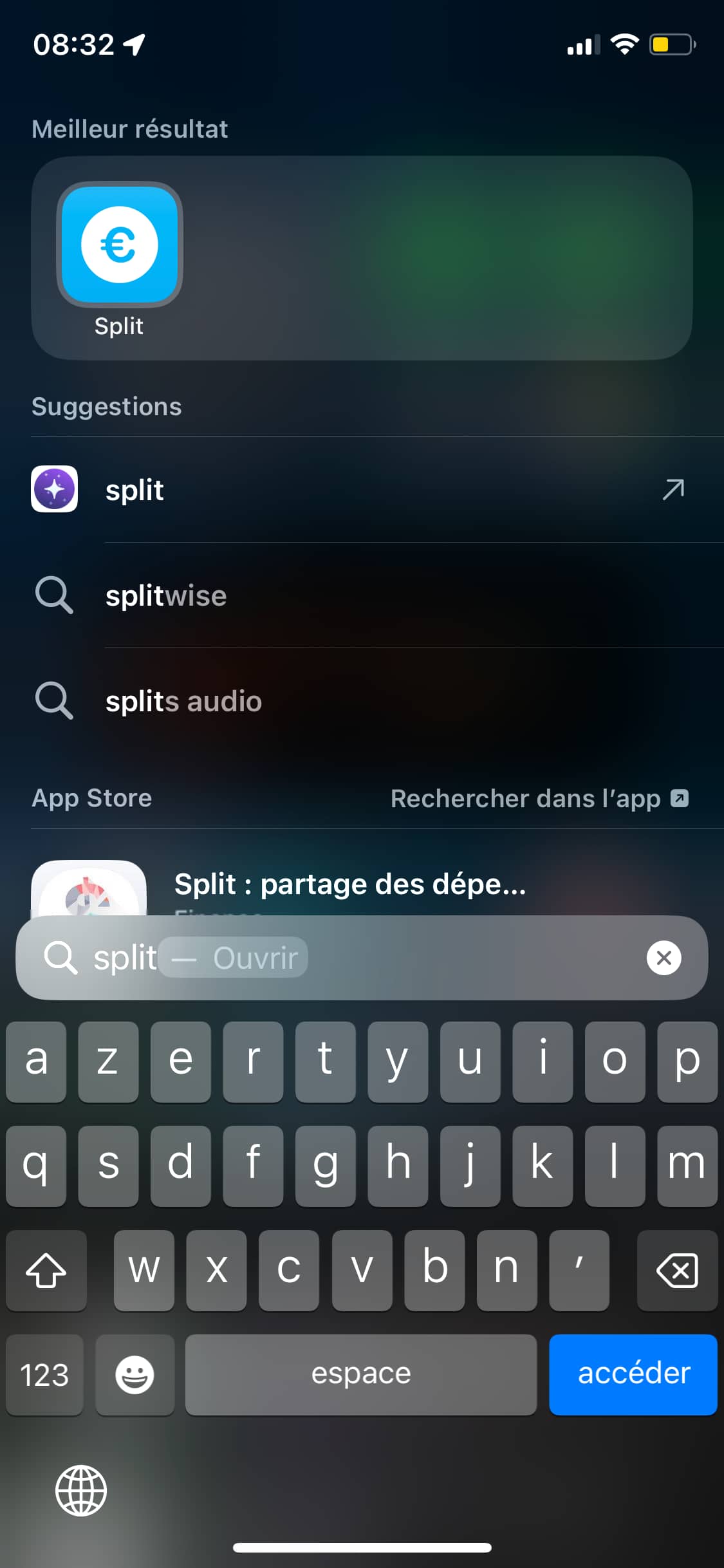 Spotlight Raccourcis