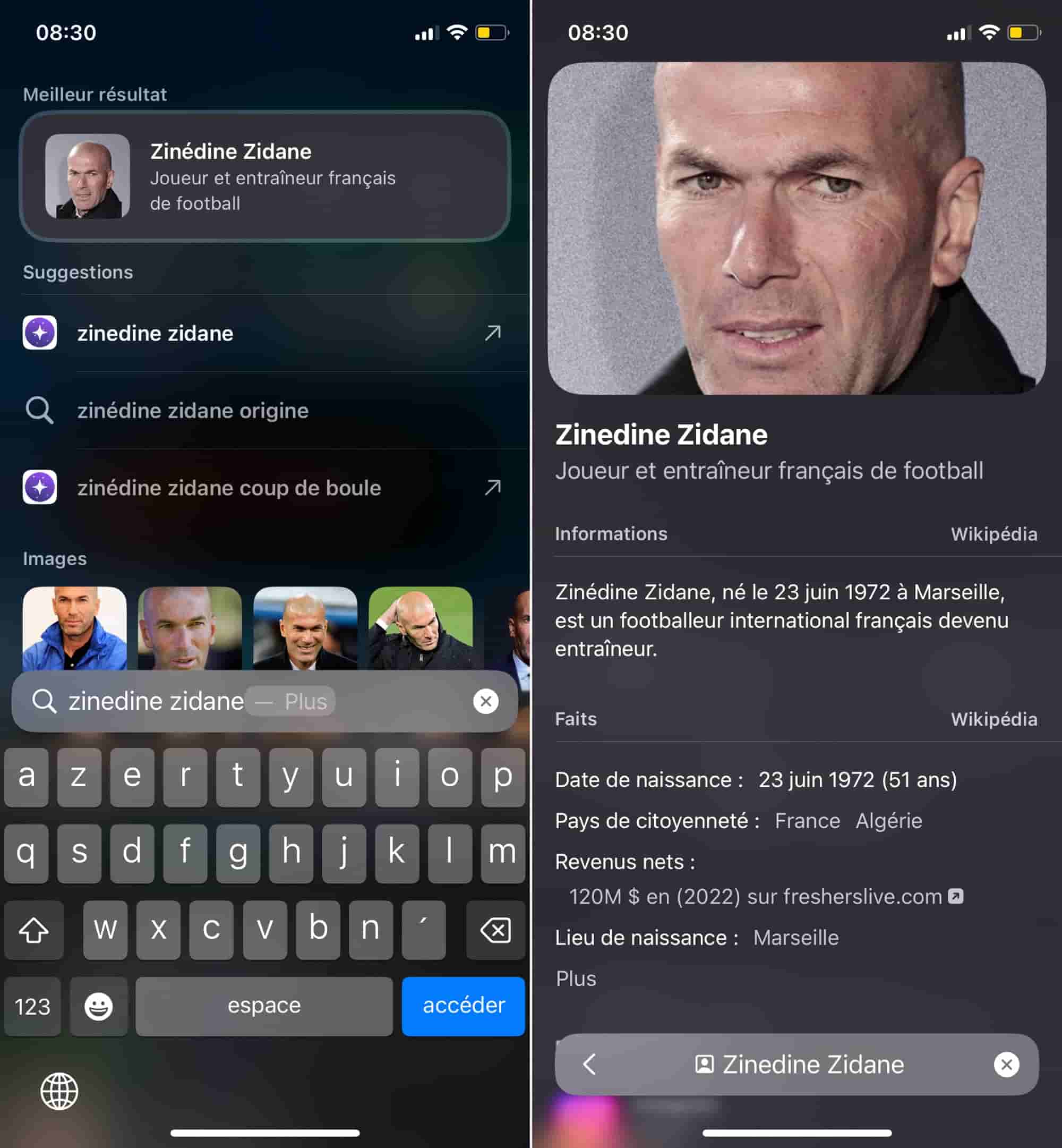 Spotlight recherche