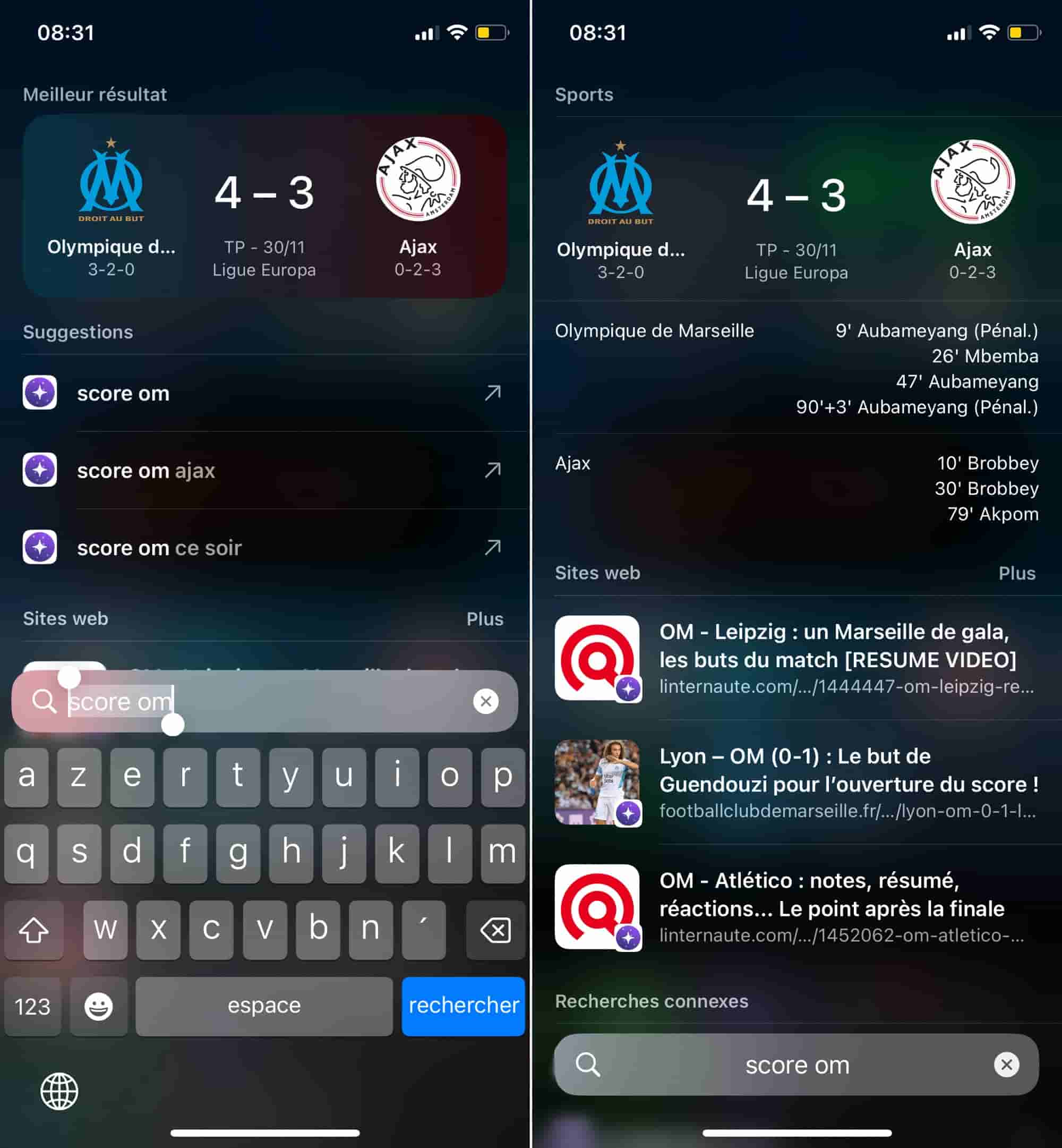 Spotlight scores sport