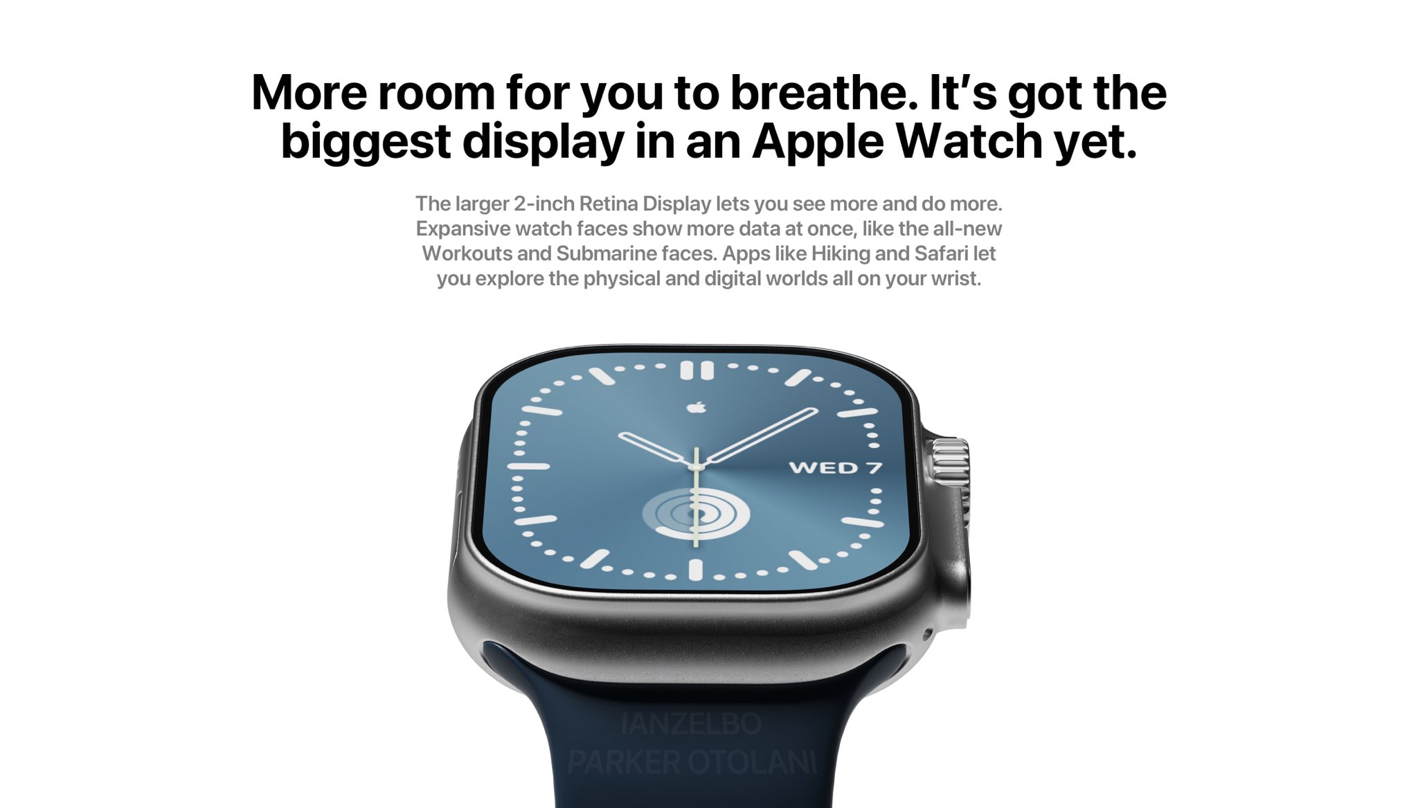 Apple Watch Pro rendu conceptuel