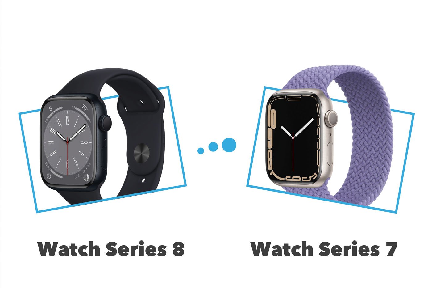 comparatif Apple Watch Series 7 VS Apple Watch Series 8