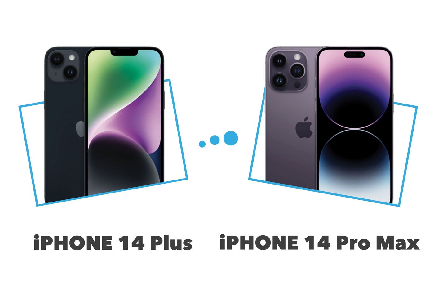 iPhone 14 Pro Max לעומת iPhone 14 Plus
