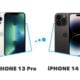 comparatif iPhone 14 Pro VS iPhone 13 Pro