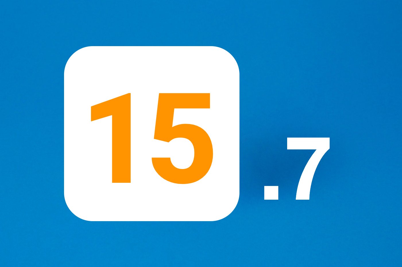 iOS 15.7 fond bleu