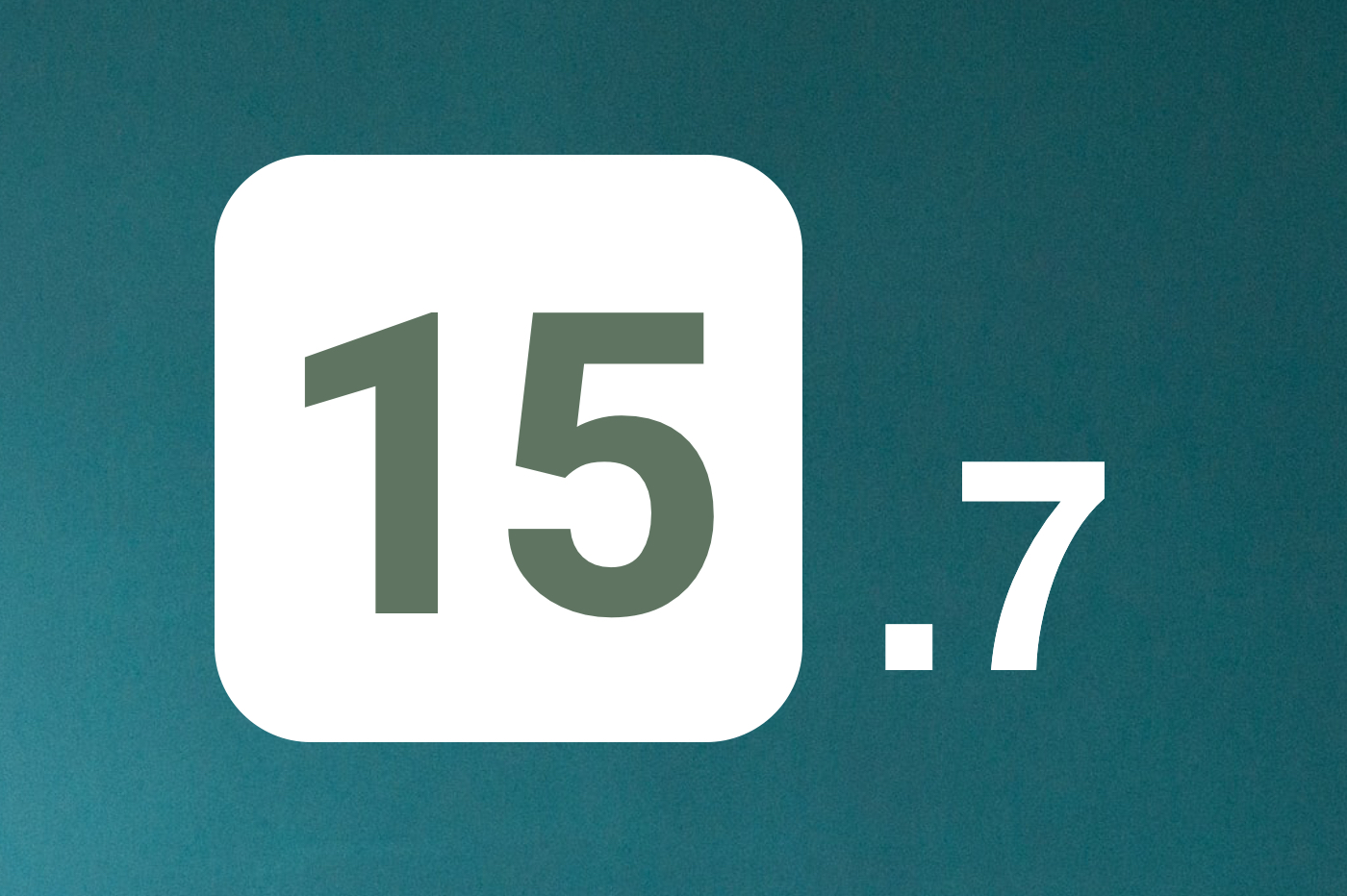 iOS 15.7 fond vert