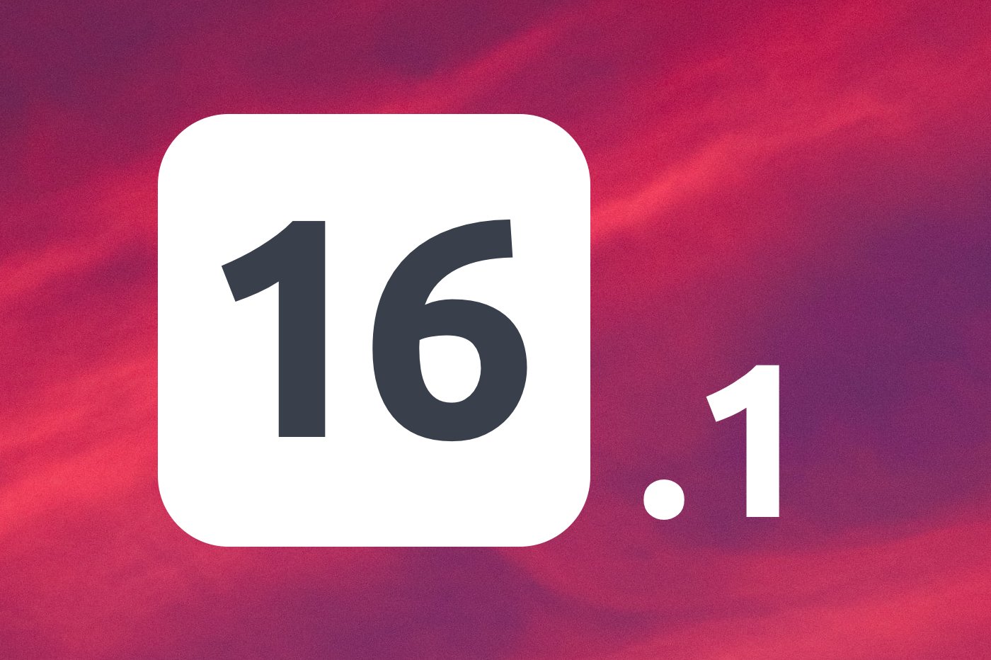iOS 16.1 fond rouge