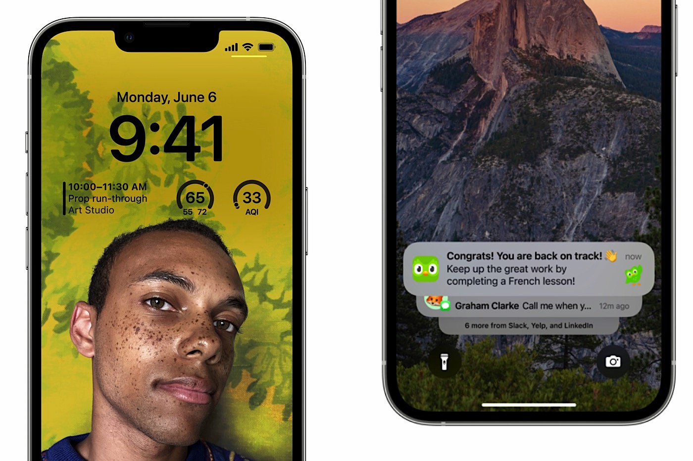 iOS 16 écran verrouillé et notifications